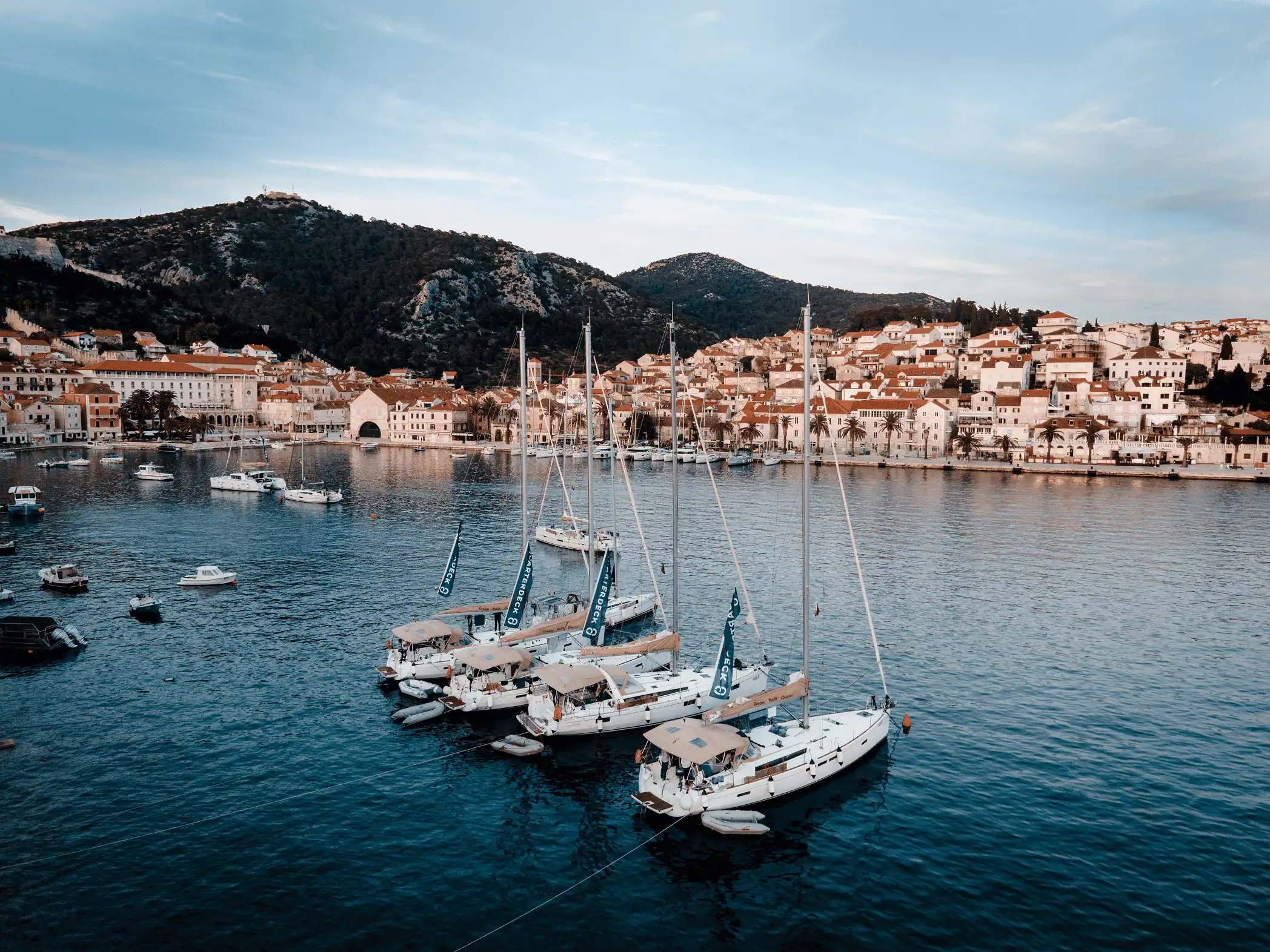 Sailing academy training yachts in Trogir, Croatia