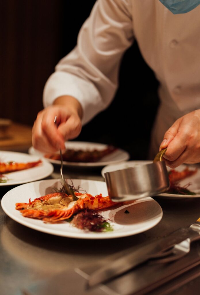 chalet chef preparing food