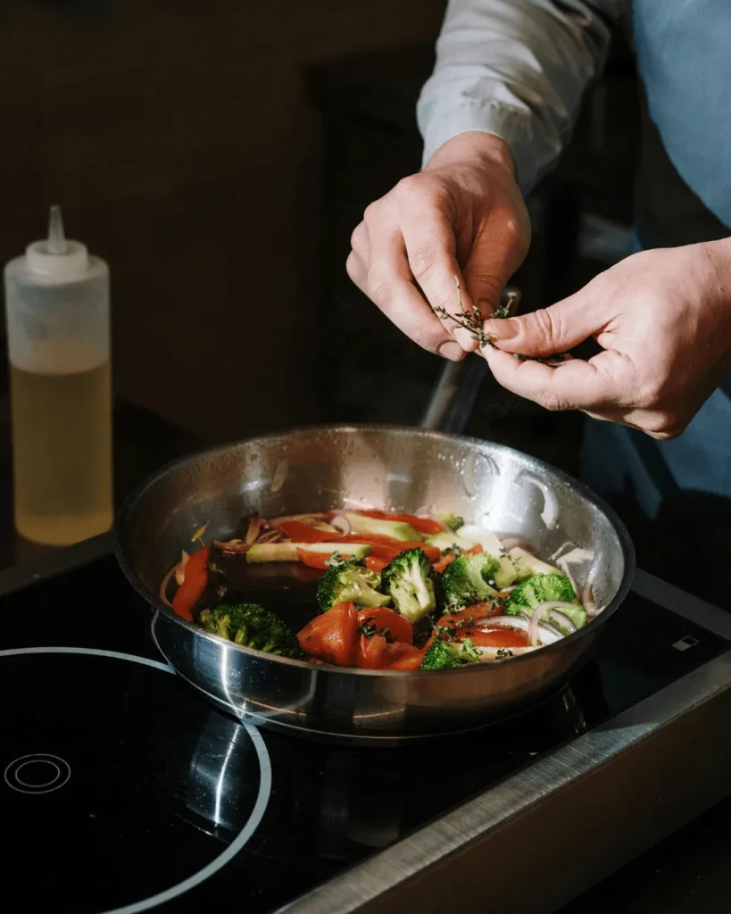 Experienced chef preparing ingredients for a customized dining experience